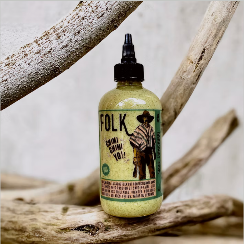 Sauce Folk Chimichurri – Fraîche et herbacée - 25cl Plastique